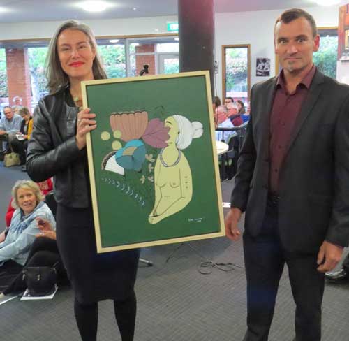 Club President Matt Ellery with Best in Show winner Roberta Caralho